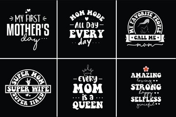 Mother's Bundle T shirt Design Mom Mum Mommy