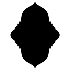 Elegant Visual Illustrations: Iconic Label Emblem Shapes in Turkish, Iranian, Arabic Styles for Eid Banners Label Emblem Shape Glyph Pictogram symbol visual illustration