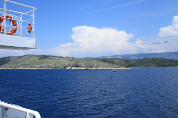 Boating to the island Hvar, Croatia