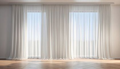 room with curtains and window