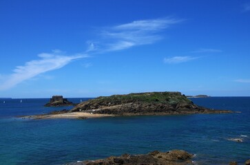 Be island in the bay of St Malo in Brittany in France, in Europe