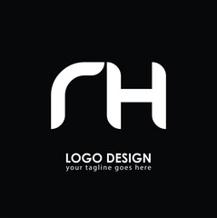 NH NH Logo Design, Creative Minimal Letter NH NH Monogram