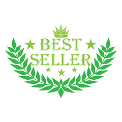 Set of best seller emblem design. Award badges for best seller. Vector illustration