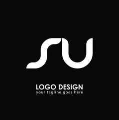 SU SU Logo Design, Creative Minimal Letter SU SU Monogram © Mamoon