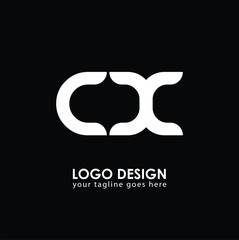 CX CX Logo Design, Creative Minimal Letter CX CX Monogram