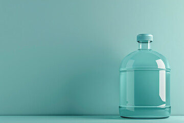 A refillable water gallon designed for a water dispenser, providing clean drinking water.

