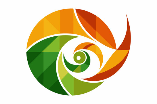 recommend clip art: abstract logo inspired by the Fibonacci sequence, conveying harmony and natural order