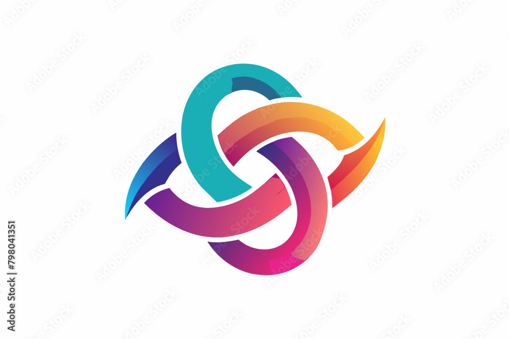 Aufkleber explore the theme of interconnectedness through an abstract icon