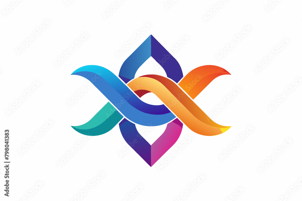 Aufkleber explore the theme of interconnectedness through an abstract icon