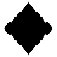 Islamic Label Emblem Shape Glyph Pictogram symbol visual illustration Classic Label and Emblem Icons: Turkish, Iranian, Arabic Glyphs for Exclusive Ramadan & Eid Banner Designs