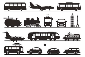 Image showcasing a variety of transportation options. Ideal for travel and transportation concepts
