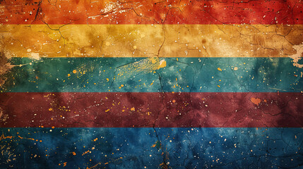 concept of Belonging Inclusion Diversity Equity DEIB, lgbtq group of multicolor painted horizontal flag lines 