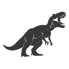 Obraz na płótnie Canvas Silhouette Prehistoric Dinosaur animal black color only