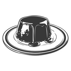 Silhouette pudding platter black color only full