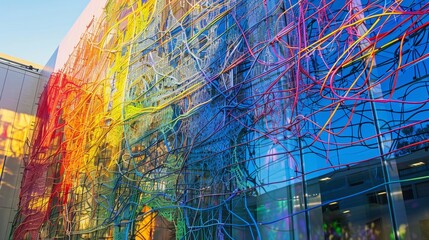 A colorful mess of wires and cables
