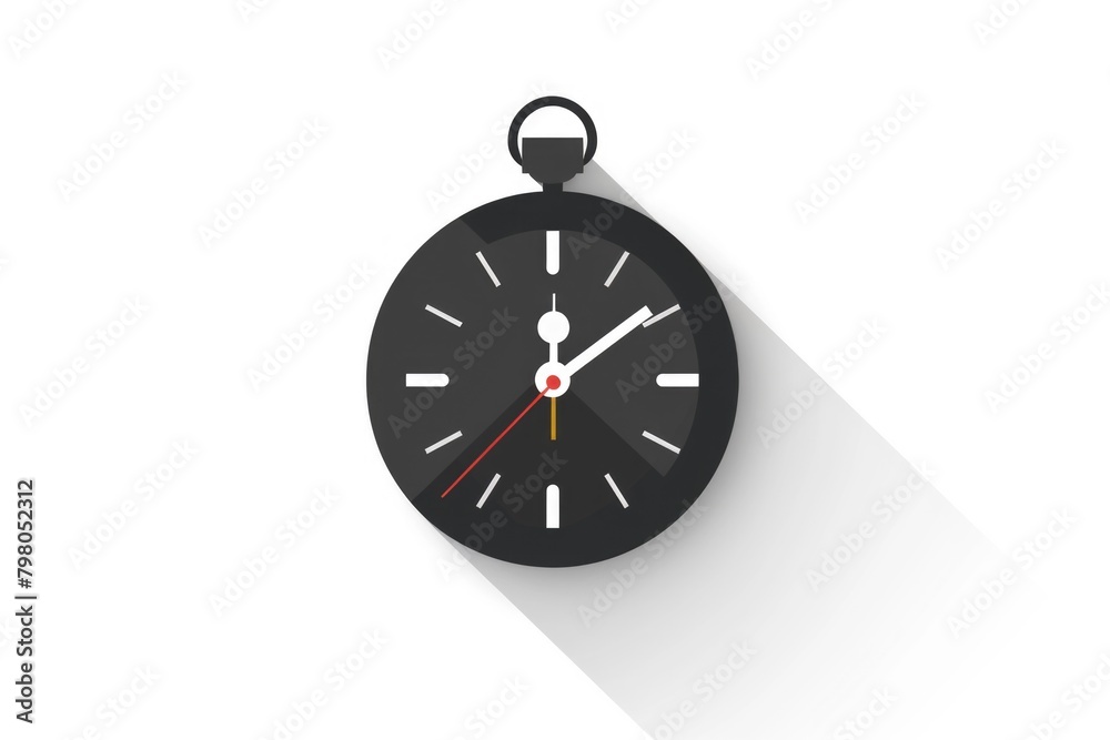Leinwandbilder a black clock with a striking red second hand. ideal for time management concepts
