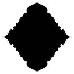 Islamic Label Emblem Shape Glyph Pictogram symbol visual illustration Classic Label and Emblem Icons: Turkish, Iranian, Arabic Glyphs for Exclusive Ramadan & Eid Banner Designs