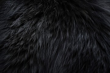 Detailed close up of a black bear's fur, suitable for wildlife or nature concepts