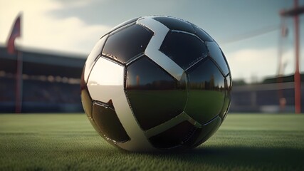 soccer ball on the grass