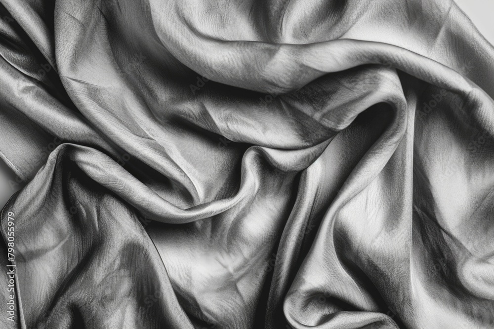 Poster simple black and white photo of a bed sheet. suitable for various design projects