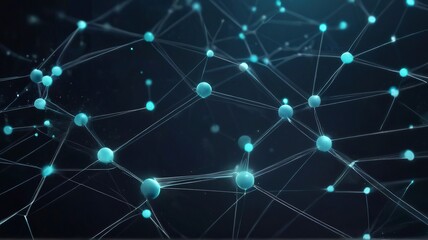 Obraz premium Abstract polygonal space low poly dark background with connecting dots and lines. Connection structure. 3d rendering