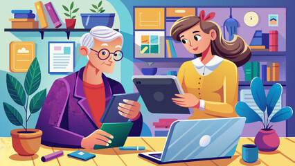 vector illustration of parent and child