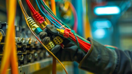 A safety demonstration showing the correct and incorrect ways to handle electrical wires, with color-coded tips and warning signs." --ar 16:9 --style raw Job ID: 60dda7f8-f9a9-4c85-8261-c71b2fd28df7