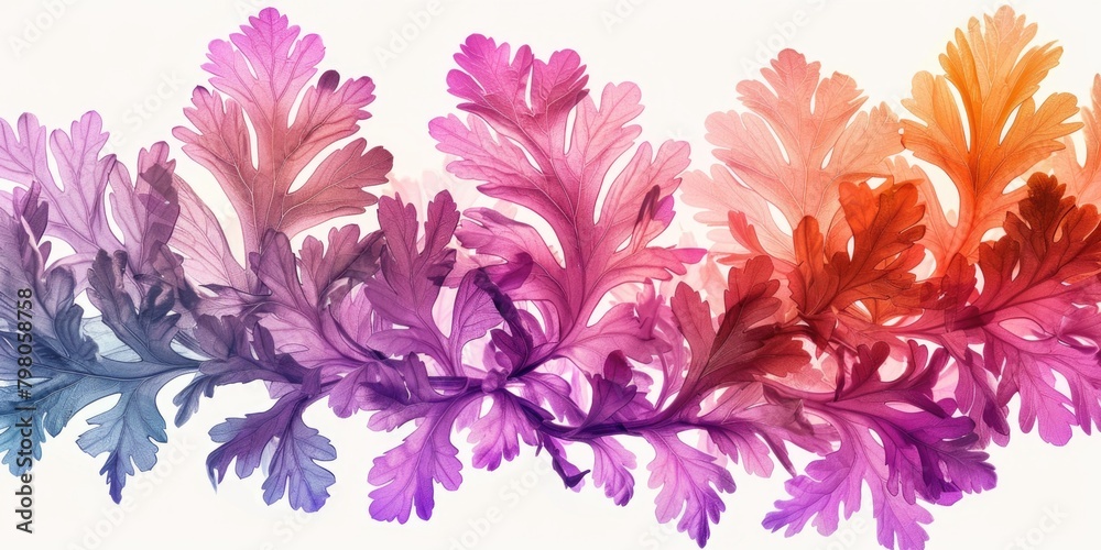 Poster close up view of a plant with vibrant colors. suitable for nature and botanical themes