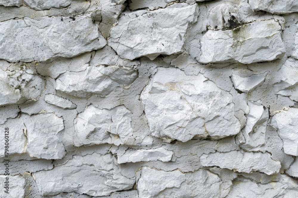 Poster detailed close up of a wall made of rocks, suitable for background use