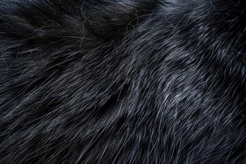 Naklejka premium Detailed close up of a black dog's fur, perfect for animal lovers