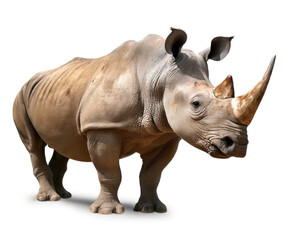 Obraz premium nashorn isoliert auf weißen Hintergrund, Freisteller