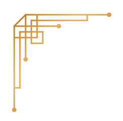 PNG, Golden geometric template in style of 1920s, art deco corners for borders and frames. Invitation, greeting swirl elements, baroque ink artwork. Vintage art deco corner set. Vector illustration