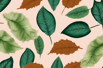 Fototapeta premium autumn leaves seamless pattern