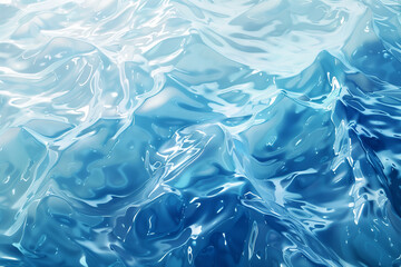 waves of H2O, flowing water surface, blue gradient, white highlights, waves and ripples, illustration // ai-generated 