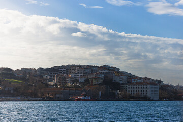 Fototapeta premium a view of istanbul from the water of the bosphorous, istanbul, turkey