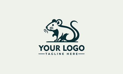 Rat logo icon design illustration vector Mouse Logo Icon design Template 