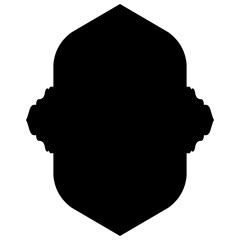 Islamic Label Emblem Shape Glyph Pictogram symbol visual illustration Classic Label and Emblem Icons: Turkish, Iranian, Arabic Glyphs for Exclusive Ramadan & Eid Banner Designs