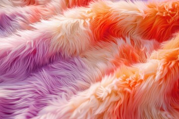 Detailed close up of pink and orange fur. Ideal for fashion or textile backgrounds