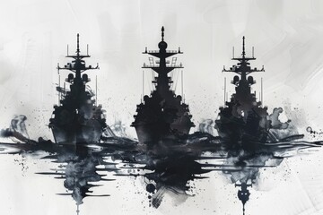 A group of ships floating on top of a body of water. Ideal for travel and transportation concepts