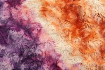 Detailed shot of purple and orange fur, suitable for various design projects