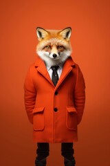 Naklejka premium Coat fox wildlife portrait.