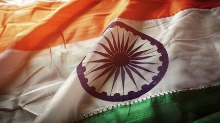 India country flag. Country independence day concept. Generative AI technology.