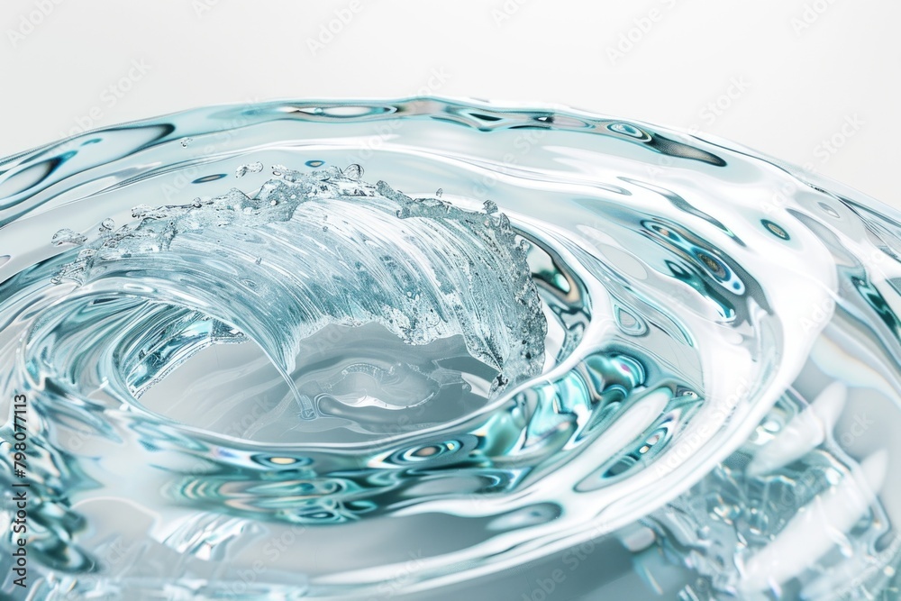 Poster a close up of a glass bowl filled with water. can be used for various design projects