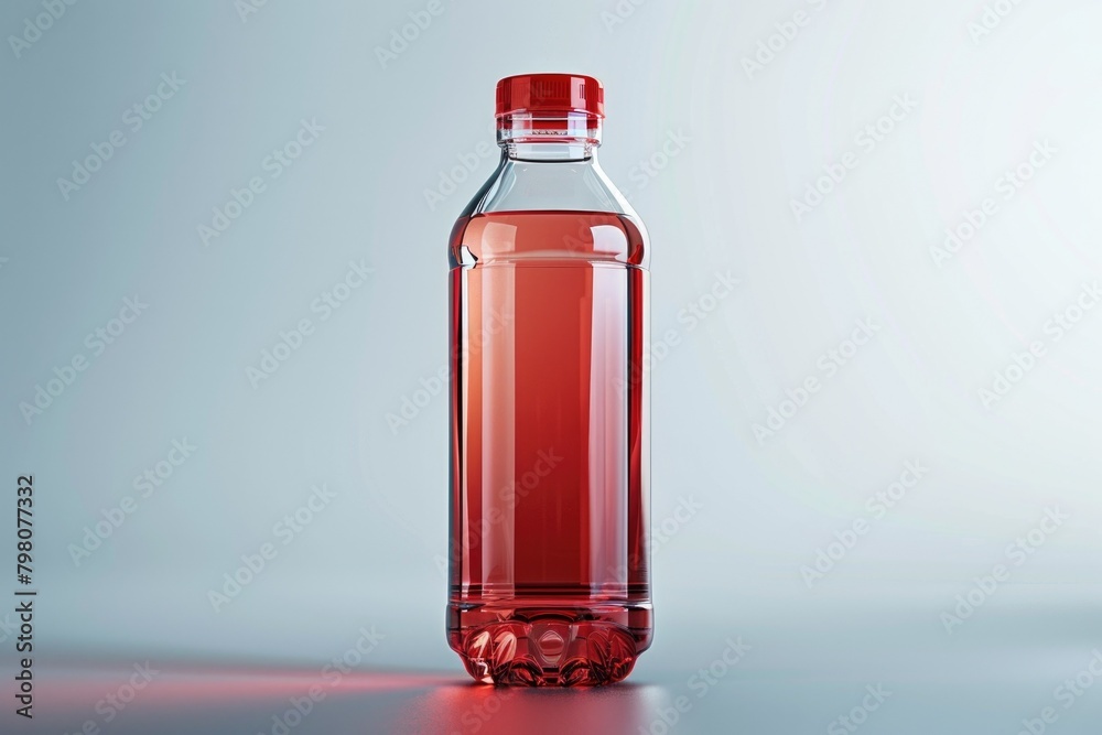 Aufkleber a simple image of a soda bottle on a table. suitable for food and beverage themes