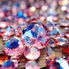 Background of colorful sparkling crystals