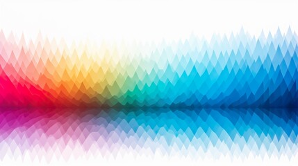 A richly colored, triangle patterned design that suggests the visualization of sound waves or digital rhythms