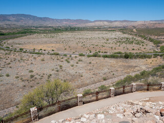 Scenic view of Verde Valley from the ruins of pueblo dwelling at Tuzigoot National Monument - Clarkdale, Arizona