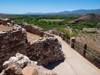 Preserved ruin of pueblo dwelling at Tuzigoot National Monument - Clarkdale, Arizona