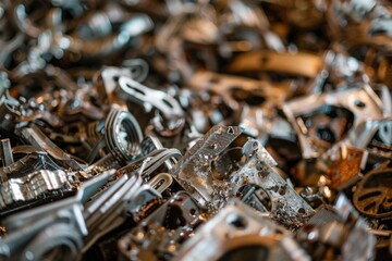 Pile of old metal tools, perfect for industrial design projects