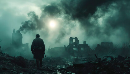 Unveil forgotten World War II narratives, each image a tale of heroism and tragedy - obrazy, fototapety, plakaty